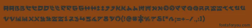 Yamamotoa Font – Black Fonts on Brown Background