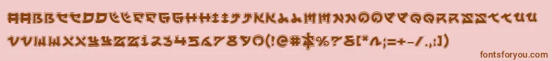 Yamamotoa Font – Brown Fonts on Pink Background