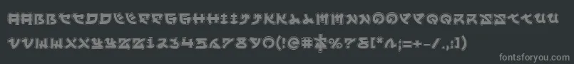 Шрифт Yamamotoa – серые шрифты на чёрном фоне