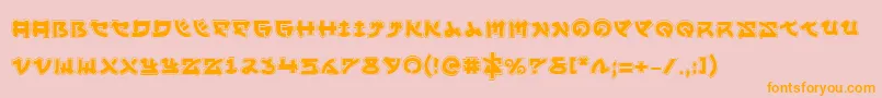 Yamamotoa Font – Orange Fonts on Pink Background