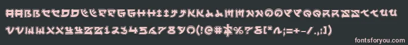 Yamamotoa Font – Pink Fonts on Black Background