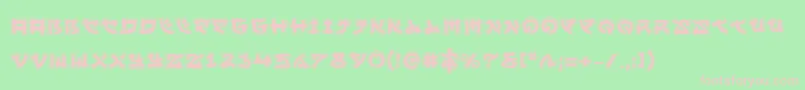 Yamamotoa Font – Pink Fonts on Green Background