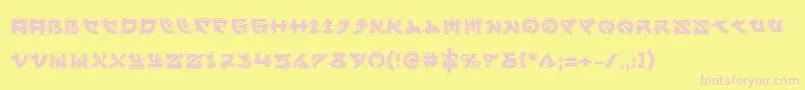 Yamamotoa Font – Pink Fonts on Yellow Background