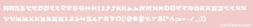 Yamamotoa Font – White Fonts on Pink Background