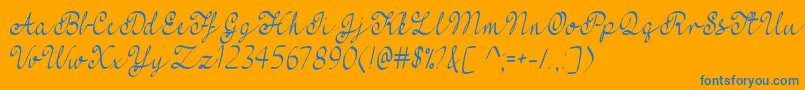 Feel My Heart   Font – Blue Fonts on Orange Background