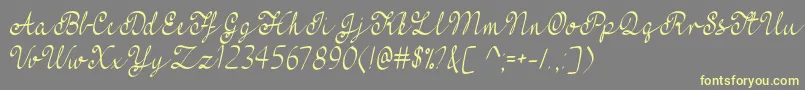 Feel My Heart   Font – Yellow Fonts on Gray Background