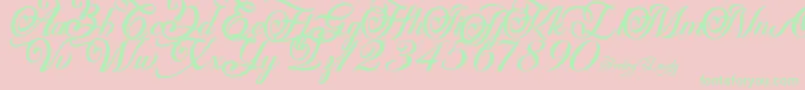 Feeling Lovely Font – Green Fonts on Pink Background