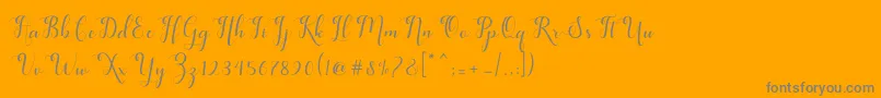 フォントfeeling – オレンジの背景に灰色の文字