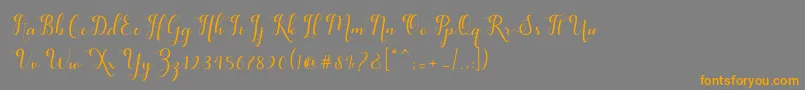 feeling Font – Orange Fonts on Gray Background