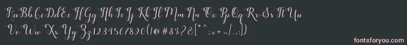 feeling Font – Pink Fonts on Black Background