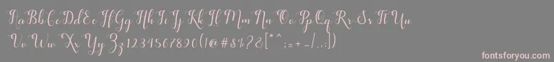feeling Font – Pink Fonts on Gray Background