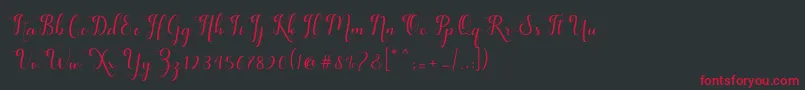 フォントfeeling – 黒い背景に赤い文字