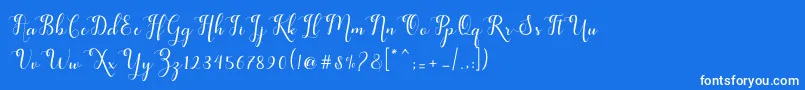 フォントfeeling – 青い背景に白い文字