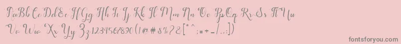 feeling Font – Gray Fonts on Pink Background