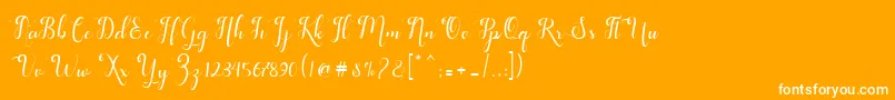 フォントfeeling – オレンジの背景に白い文字