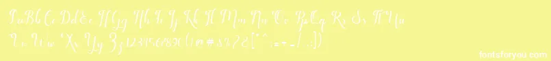 フォントfeeling – 黄色い背景に白い文字