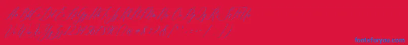 Шрифт Feelsmooth – синие шрифты на красном фоне