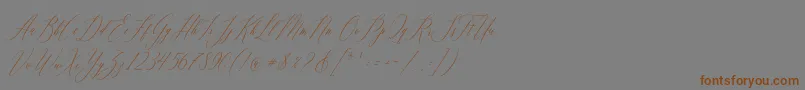 Feelsmooth Font – Brown Fonts on Gray Background