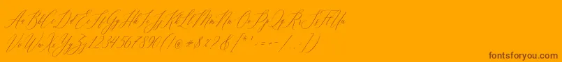 Weitere Informationen zur Feelsmooth-Schriftart Feelsmooth-Schriftart – Braune Schriften auf orangefarbenem Hintergrund