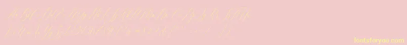 Feelsmooth-Schriftart – Gelbe Schriften auf rosa Hintergrund