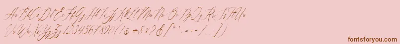 Feelsmooth-Schriftart – Braune Schriften auf rosa Hintergrund