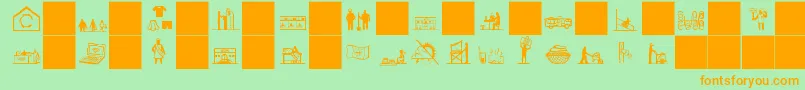 feira da sulanca Font – Orange Fonts on Green Background