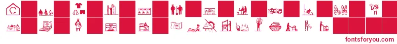 feira da sulanca Font – Red Fonts on White Background