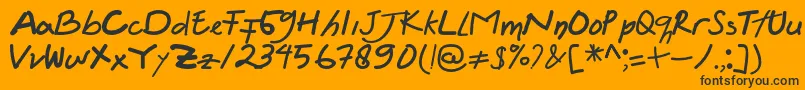 Шрифт Felicia Regular – чёрные шрифты на оранжевом фоне