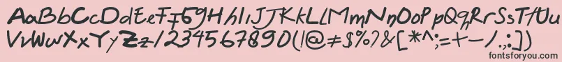 フォントFelicia Regular – ピンクの背景に黒い文字