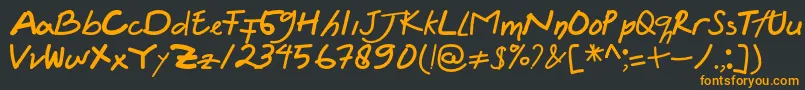Felicia Regular Font – Orange Fonts on Black Background