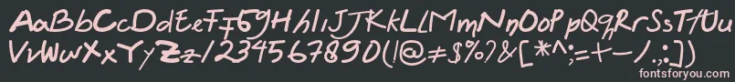 Felicia Regular Font – Pink Fonts on Black Background