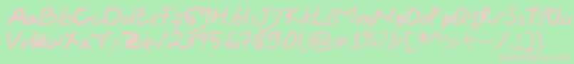 Felicia Regular Font – Pink Fonts on Green Background