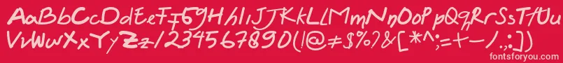 Felicia Regular Font – Pink Fonts on Red Background