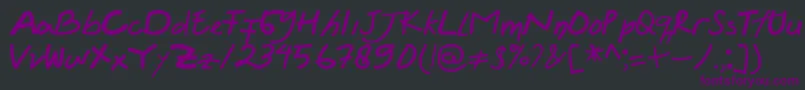 Шрифт Felicia Regular – фиолетовые шрифты на чёрном фоне