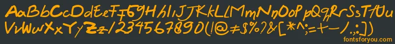 Felicia Regular Font – Orange Fonts on Black Background