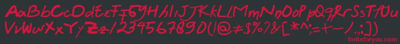 Felicia Regular Font – Red Fonts on Black Background