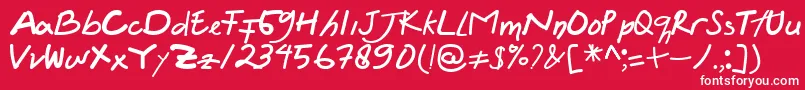 Felicia Regular Font – White Fonts on Red Background