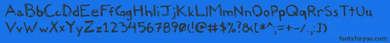 Felicia Font – Black Fonts on Blue Background