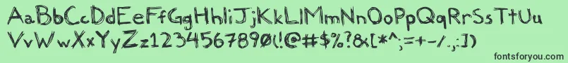 Felicia Font – Black Fonts on Green Background