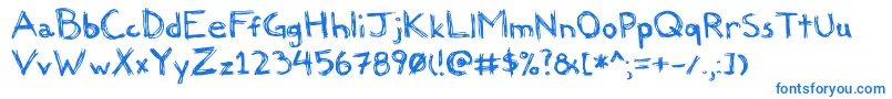 Felicia-Schriftart – Blaue Schriften
