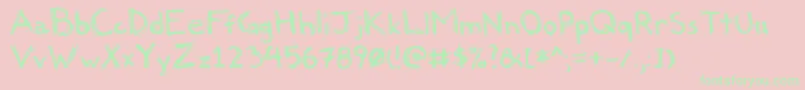 Felicia Font – Green Fonts on Pink Background