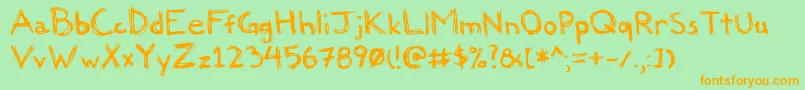 Felicia Font – Orange Fonts on Green Background