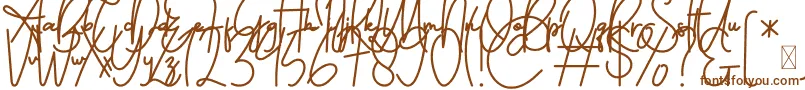 fuente FeliciaSignature Script – Fuentes Marrones Sobre Fondo Blanco