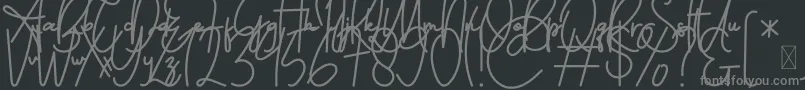 Czcionka FeliciaSignature Script – szare czcionki na czarnym tle