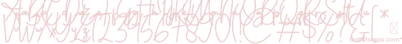 フォントFeliciaSignature Script – ピンクのフォント