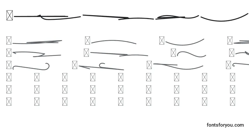 Schriftart FeliciaSignature Swash – Alphabet, Zahlen, spezielle Symbole