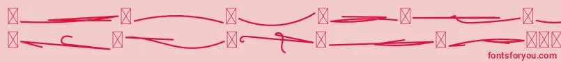 FeliciaSignature Swash-Schriftart – Rote Schriften auf rosa Hintergrund