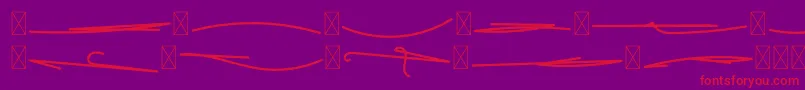 FeliciaSignature Swash-Schriftart – Rote Schriften auf violettem Hintergrund