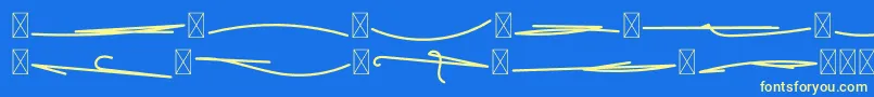 FeliciaSignature Swash Font – Yellow Fonts on Blue Background