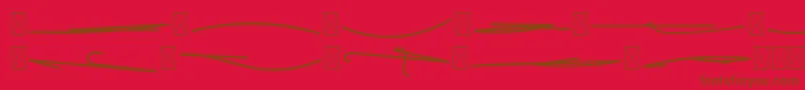 Fonte FeliciaSignature SwashFeliciaSignature Swash – fontes marrons em um fundo vermelho
